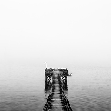 dock & dinghy's in fog