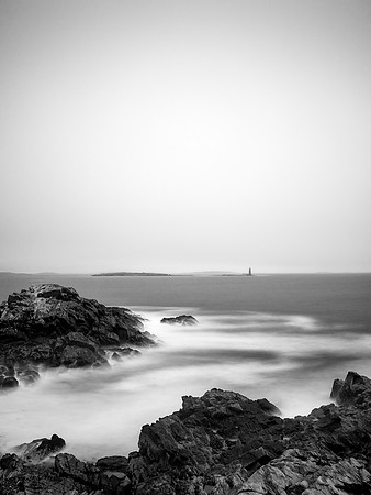 Ram Island Light, fog